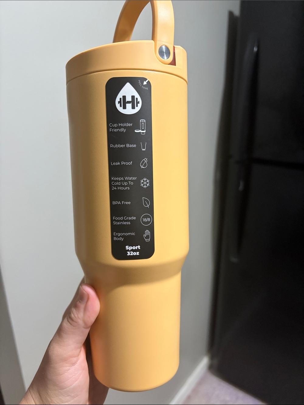 HydroJug Mustard Yellow 32oz Sport Tumbler